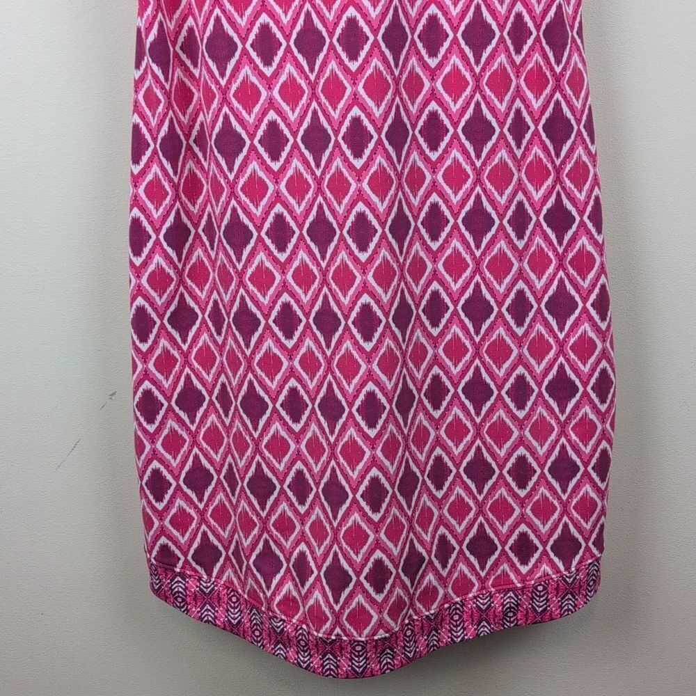 Title Nine Pink Turkish Tile Ladder Back Built-in Bra Activewear Dress Size M - Picture 4 of 12